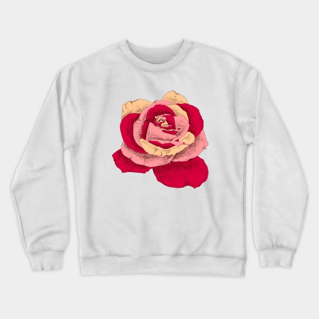 Rose Crewneck Sweatshirt by lisenok